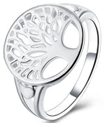 Tree of life silver plated ring nz