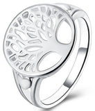 Tree of life silver plated ring nz