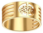 Tree of life stainless steel ring 50.2 mm / Gold nz