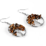 Tree of Life Tiger Eye Earrings nz