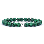 Trendy malachite bracelet Green / 4mm / 17 cm nz