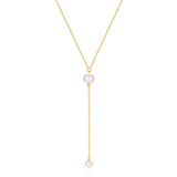 Trendy pearl necklace 14K gold nz