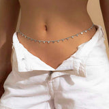 Triangle chain belt Silver nz