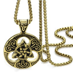 Triquetra Necklace Golden nz