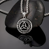 Triquetra pendant stainless steel Silver with chain / 60 cm nz