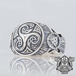 Triskele symbol ring 5 (49.32 mm) nz