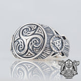 Triskele symbol ring 5 (49.32 mm) nz