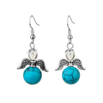 Turquoise angel earrings nz