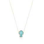 Turquoise cross shaped necklace nz