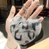 Turquoise leopard heart keyring Grey nz