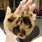 Turquoise leopard heart keyring Khaki nz