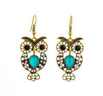 Turquoise owl earrings nz