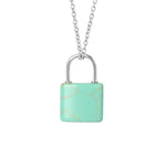 Turquoise padlock necklace nz