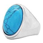 Turquoise stainless steel ring nz