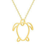 Turtle necklace stainless steel Gold nz