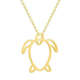 Turtle necklace stainless steel Gold nz