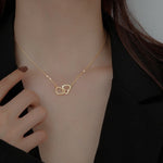 Two Hearts Necklace Golden nz
