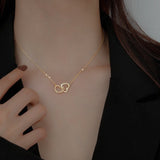 Two Hearts Necklace Golden nz