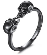 Two skulls kissing ring 52 mm nz