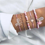 Unicorn bracelet set Stainless steel / Pink nz