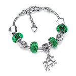 Unicorn Bracelet With Colourful Stones Green / 14 cm nz