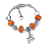 Unicorn Bracelet With Colourful Stones Orange / 14 cm nz