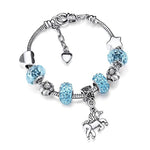 Unicorn Bracelet With Colourful Stones Turquoise / 14 cm nz