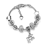 Unicorn Bracelet With Colourful Stones White / 14 cm nz