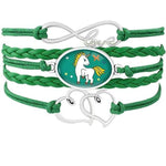 Unicorn braided bracelet Green nz