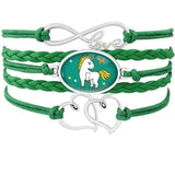 Unicorn braided bracelet Green nz