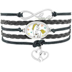 Unicorn braided bracelet Grey nz