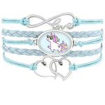 Unicorn braided bracelet Light blue nz