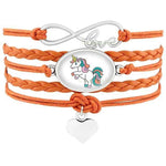 Unicorn braided bracelet Orange nz