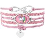 Unicorn braided bracelet Pink nz
