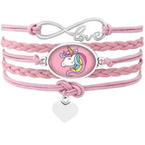 Unicorn braided bracelet Pink nz
