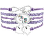 Unicorn braided bracelet Purple nz
