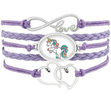 Unicorn braided bracelet Purple nz