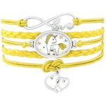 Unicorn braided bracelet Yellow nz