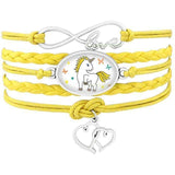 Unicorn braided bracelet Yellow nz
