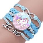 Unicorn charm bracelet Light blue nz