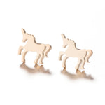 Unicorn earrings bronze nz