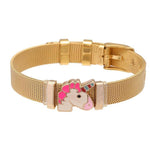 Unicorn Emoji Bracelet Gold / Stainless steel nz