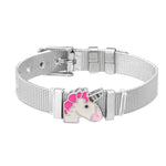 Unicorn Emoji Bracelet Silver / Stainless steel nz