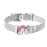 Unicorn Emoji Bracelet Silver / Stainless steel nz