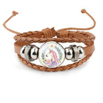 Unicorn leather bracelet Brown nz