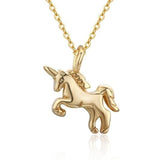Unicorn Metal necklace Gold nz