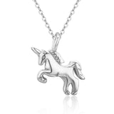 Unicorn Metal necklace Silver nz