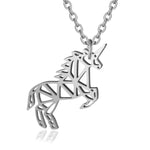 Unicorn necklace steel Silver nz
