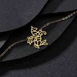 Unicorn origami bracelet Gold / Stainless steel nz