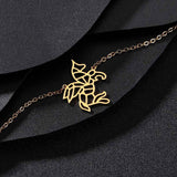Unicorn origami bracelet Gold / Stainless steel nz